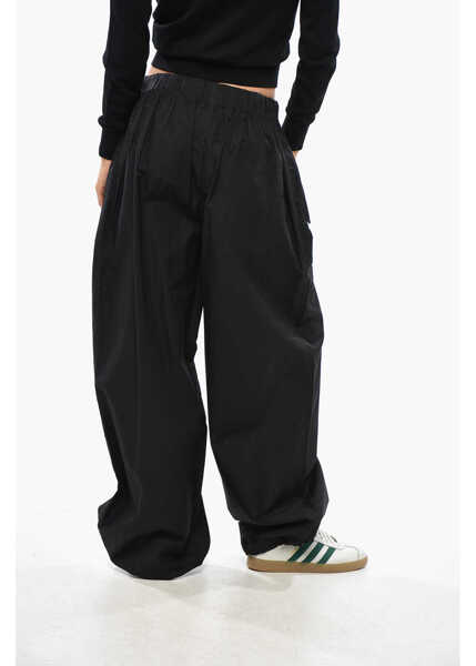 Pantaloni casual WARDROBE.NYC Cotton Blend Bench Pants With Cuffs Black Femei (BM 19349894) 3