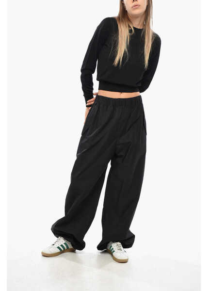 Pantaloni casual WARDROBE.NYC Cotton Blend Bench Pants With Cuffs Black Femei (BM 19349894) 4