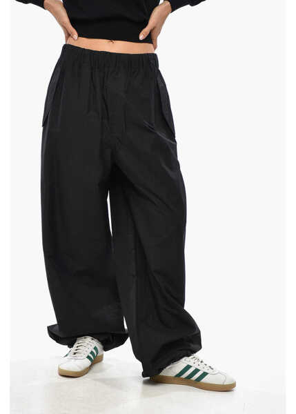 Pantaloni casual WARDROBE.NYC Cotton Blend Bench Pants With Cuffs Black Femei (BM 19349894) 1