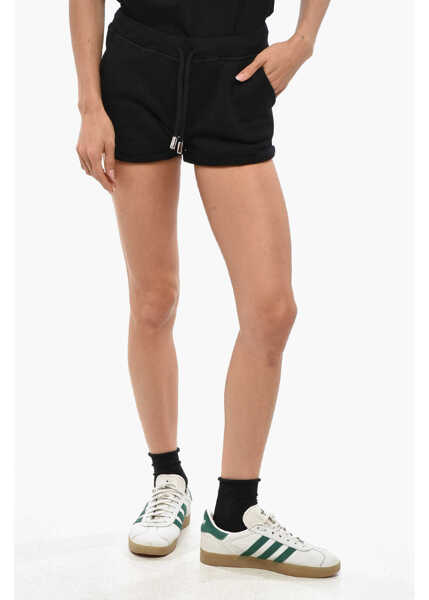 Pantaloni scurti DSQUARED2 Pac-Man Solid Color T-Fit Shorts With Contrasting Print Black Femei (BM 19349897) 1