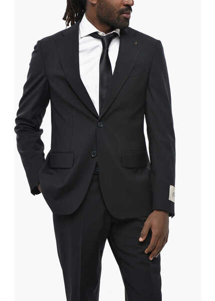 Costume CORNELIANI Cc Collection Stretch Virgin Wool Slim Fit Suit Blue Barbati (BM 19349900) 2