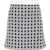 Kenzo Jacquard Knitted Weave Miniskirt Black & White