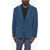 CORNELIANI Cc Collection Ribbed Velour Ecuador Single Breasted Blazer Blue