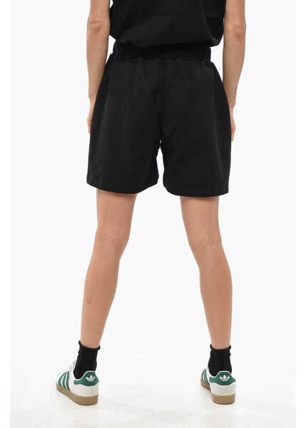 Pantaloni scurti DSQUARED2 Icon Solid Color Over Fit Shorts With Contrasting Print Black Femei (BM 19349936) 3