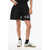 DSQUARED2 Icon Solid Color Over Fit Shorts With Contrasting Print Black