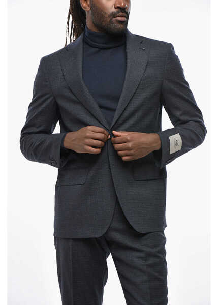 Costume CORNELIANI Cc Collection Slim Fit Virgin Wool Suit With Notch Lapel Blue Barbati (BM 19349960) 2