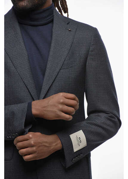 Costume CORNELIANI Cc Collection Slim Fit Virgin Wool Suit With Notch Lapel Blue Barbati (BM 19349960) 3