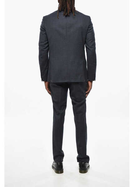 Costume CORNELIANI Cc Collection Slim Fit Virgin Wool Suit With Notch Lapel Blue Barbati (BM 19349960) 4