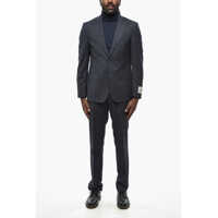 Costume Cc Collection Slim Fit Virgin Wool Suit With Notch Lapel Barbati