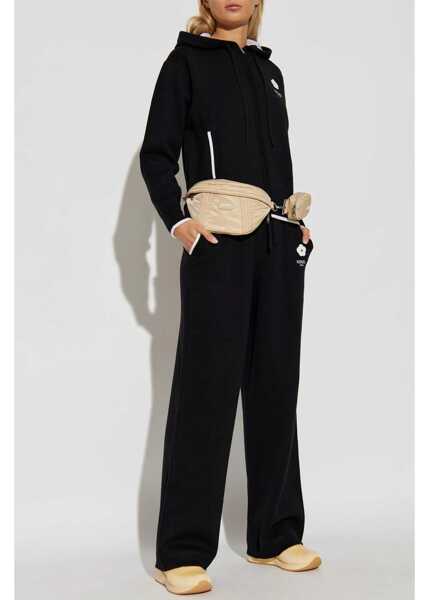 Pantaloni de trening Kenzo Wool Blend Joggers With Drawstring Waist Black Femei (BM 19349966) 2