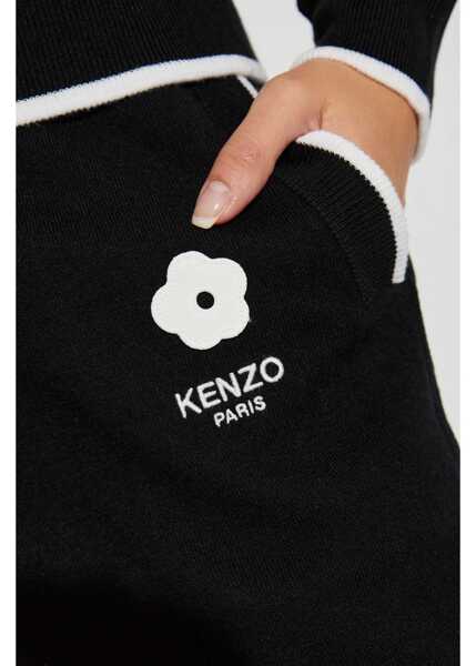 Pantaloni de trening Kenzo Wool Blend Joggers With Drawstring Waist Black Femei (BM 19349966) 5
