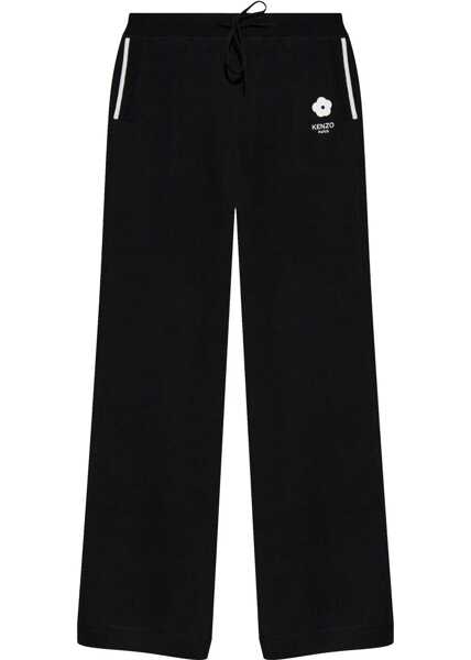 Pantaloni de trening Kenzo Wool Blend Joggers With Drawstring Waist Black Femei (BM 19349966) 1