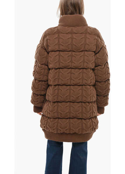 Paltoane Max Mara Sfilata Cable Knit Ovatta Padded Coat Brown Femei (BM 19349972) 3