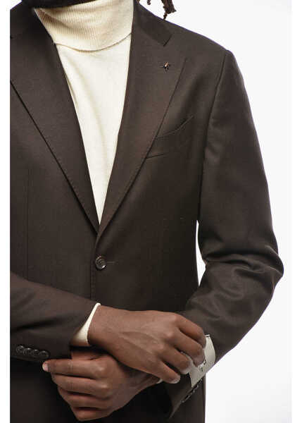 Costume CORNELIANI Cc Collection Single-Breasted Slim Fit Wool Blend Suit Brown Barbati (BM 19350002) 3