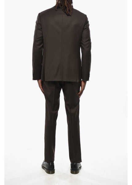 Costume CORNELIANI Cc Collection Single-Breasted Slim Fit Wool Blend Suit Brown Barbati (BM 19350002) 4