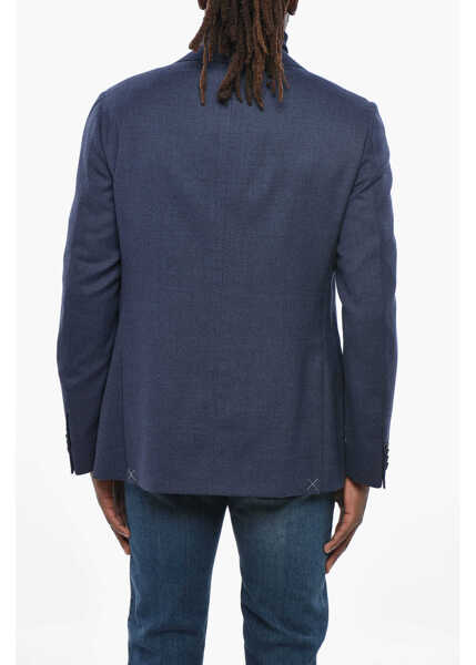 Sacouri CORNELIANI Cc Collection Virgin Wool Blazer With Notch Lapel Blue Barbati (BM 19350020) 4