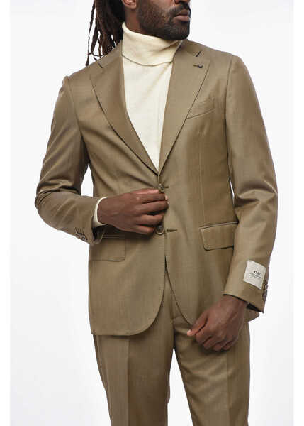 Costume CORNELIANI Cc Collection Virgin Wool Slim Fit Suit With Notch Lapel Brown Barbati (BM 19350023) 2