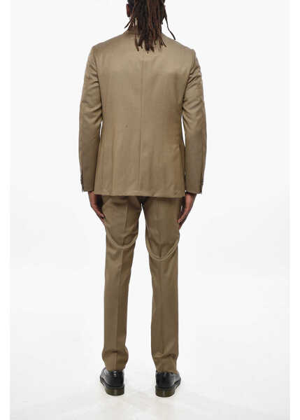 Costume CORNELIANI Cc Collection Virgin Wool Slim Fit Suit With Notch Lapel Brown Barbati (BM 19350023) 4
