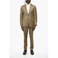 Costume Cc Collection Virgin Wool Slim Fit Suit With Notch Lapel Barbati