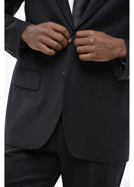 Costume CORNELIANI Cc Collection Suit In Wool Blend With Slim Fit Design Blue Barbati (BM 19350035) 3