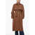 Max Mara Atelier Wool Blend Cosimo Trench Coat With Flush Pockets Brown