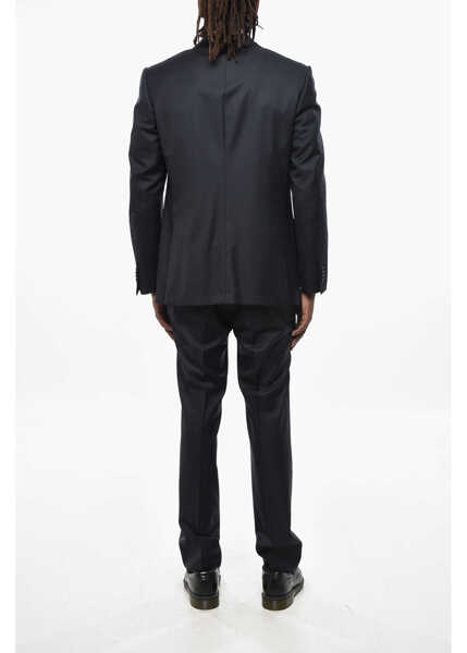 Costume CORNELIANI Virgin Wool Striped 2-Button Suit With Notch Lapel Blue Barbati (BM 19350065) 4