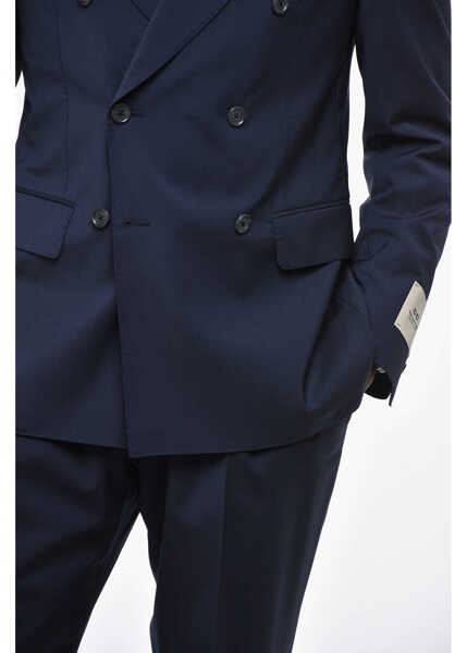 Costume CORNELIANI Cc Collection Double-Breasted Stretch Wool Suit With Peak La Blue Barbati (BM 19350068) 3
