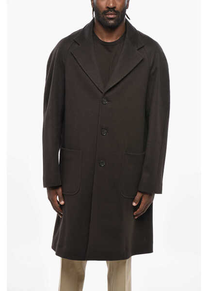 Paltoane CORNELIANI Cc Collection Virgin Wool Coat With Patch Pockets Brown Barbati (BM 19350077) 1
