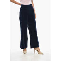 Pantaloni casual Corduroy Melody Cropped Fit Pants Femei
