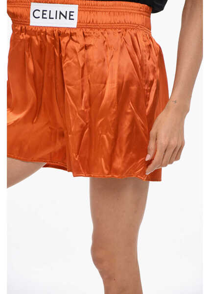 Pantaloni scurti Cline Satin Boxer Shorts With Logo Patch Orange Femei (BM 19350089) 2