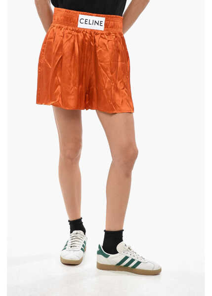 Pantaloni scurti Cline Satin Boxer Shorts With Logo Patch Orange Femei (BM 19350089) 1