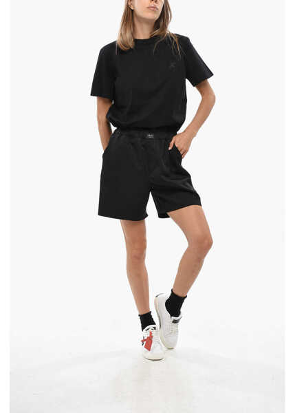 Pantaloni scurti COPERNI Solid Color Shorts With Drawstring Waist Black Femei (BM 19350095) 4