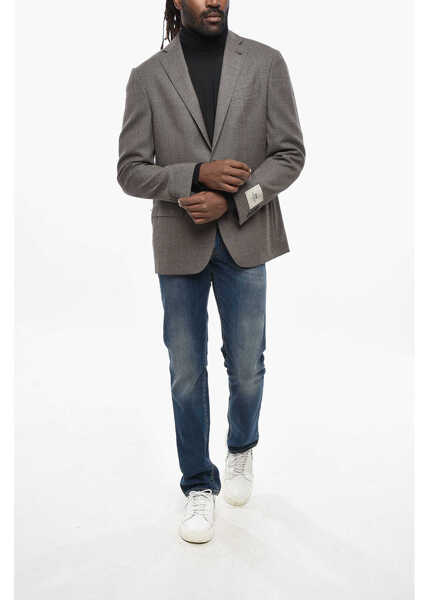 Sacouri CORNELIANI Cc Collection Virgin Wool Blazer With Flap Pockets Brown Barbati (BM 19350212) 3