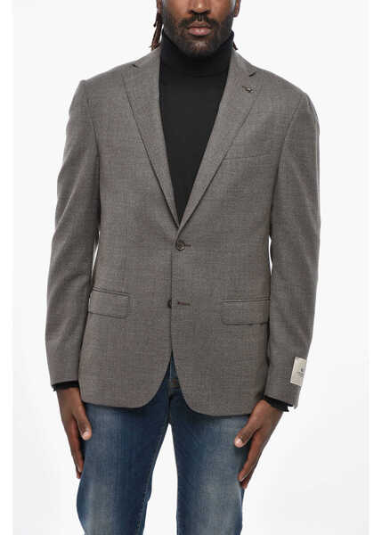 Sacouri CORNELIANI Cc Collection Virgin Wool Blazer With Flap Pockets Brown Barbati (BM 19350212) 1