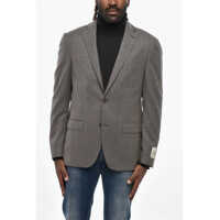 Sacouri Cc Collection Virgin Wool Blazer With Flap Pockets Barbati