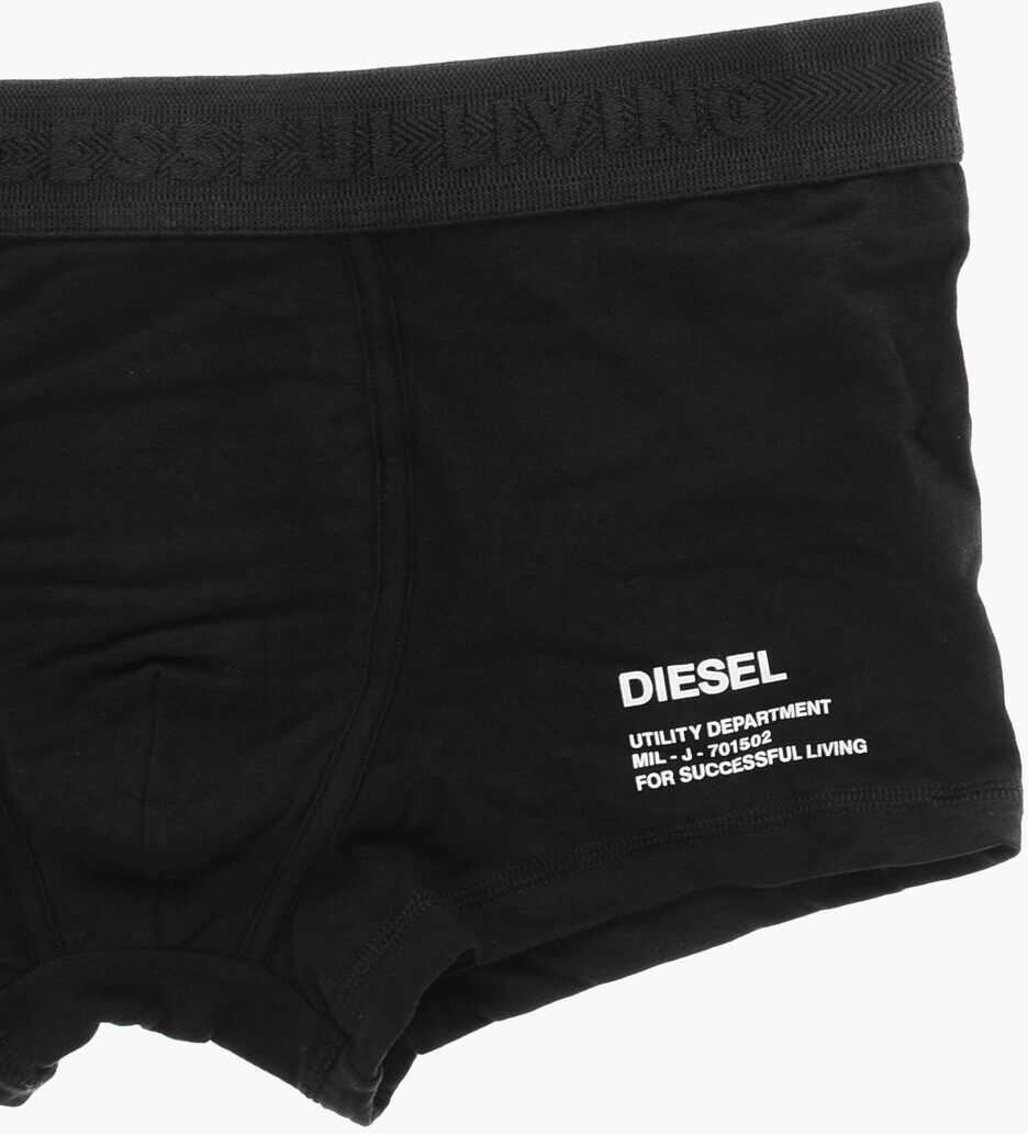 Lenjerie intima Diesel Stretch Cotton Damien Boxers Black Barbati (BM 19350218) 2