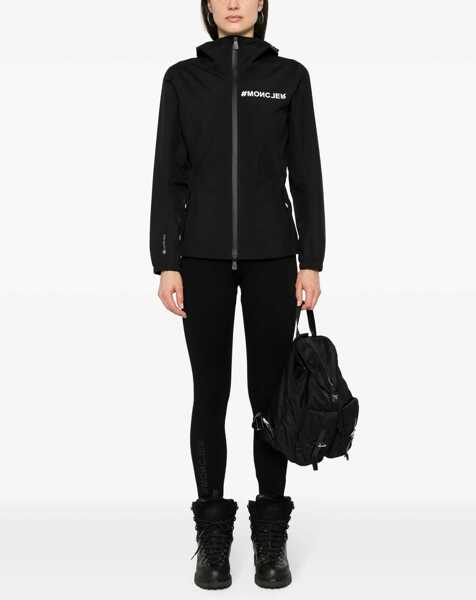 Colanti Moncler Nylon Sport Leggings With Perforated Details Black Femei (BM 19350245) 2