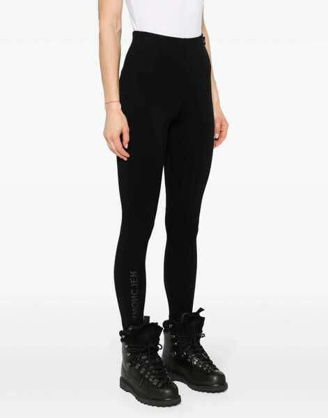 Colanti Moncler Nylon Sport Leggings With Perforated Details Black Femei (BM 19350245) 3