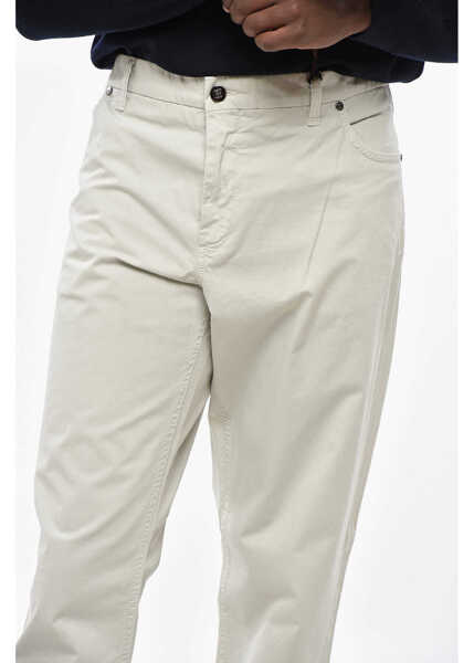 Pantaloni casual CORNELIANI Id Cotton Pants With Welt Pockets White Barbati (BM 19350248) 2