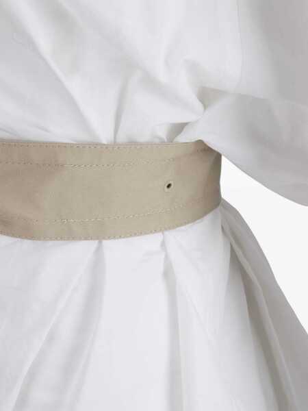 Camasi casual Balenciaga Popeline Shirt With Belt White Femei (BM 19350275) 3