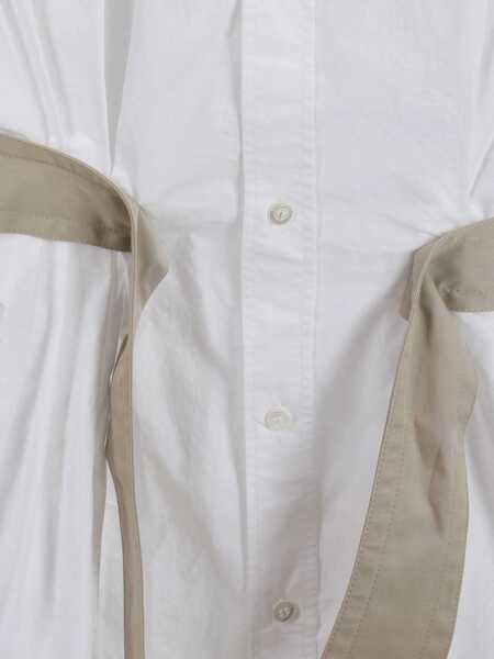 Camasi casual Balenciaga Popeline Shirt With Belt White Femei (BM 19350275) 4