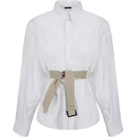 Camasi casual Popeline Shirt With Belt Femei