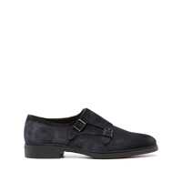 Sandale Santoni Blue Suede Loafers With Buckles Barbati