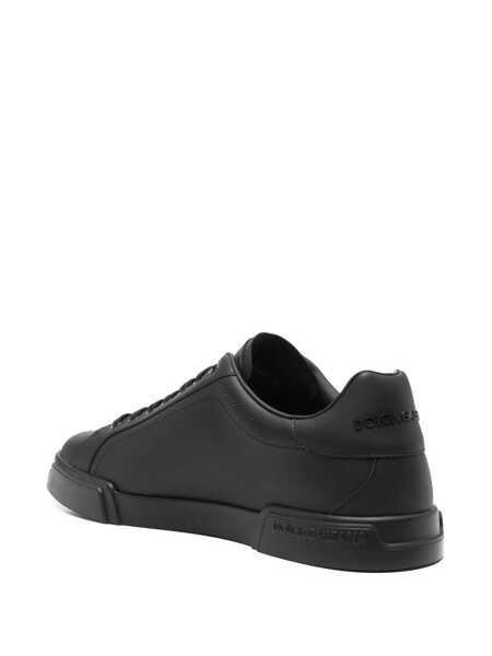 Sneakers Dolce & Gabbana Portofino Light Black Sneakers With Logo Patch On The Tongue And Tonal Logo Lettering On The Heel In Leather Man Black... (BM 19350567) 3