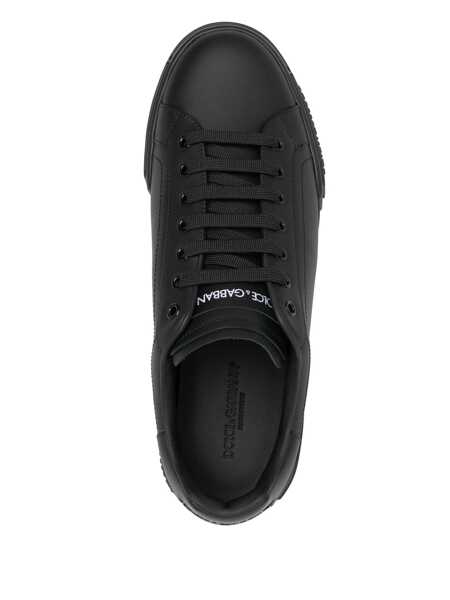 Sneakers Dolce & Gabbana Portofino Light Black Sneakers With Logo Patch On The Tongue And Tonal Logo Lettering On The Heel In Leather Man Black... (BM 19350567) 4