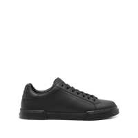 Sneakers Dolce & Gabbana 'Portofino Light' Black Sneakers With Logo Patch On The Tongue And Tonal Logo Lettering On The Heel In Leather Man