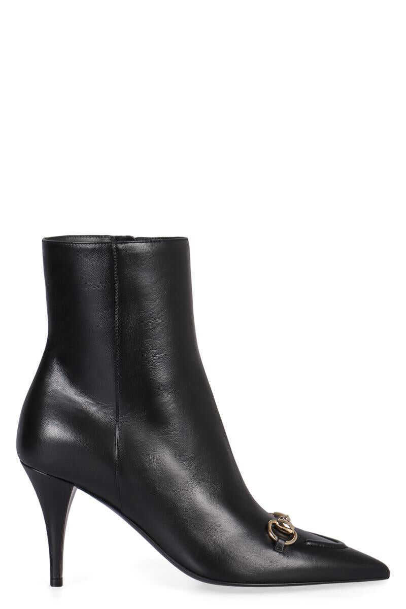 Bocanci Gucci Gucci Ankle Boots In Leather Black Femei (BM 19350633) 1