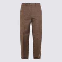 Pantaloni casual Nine In The Morning Brown Wool Pants Femei