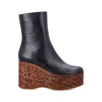 Pantofi cu toc Chloé Maxime Leather Wedge Ankle Boots Femei
