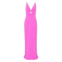 Rochii Solace London Fuchsia Long Dress With Cross Straps Solace London Femei